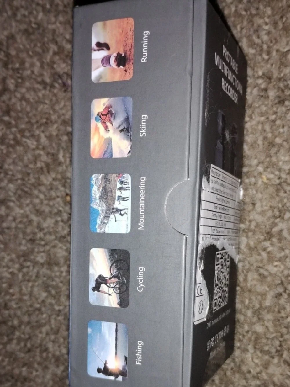 Compact Black Flip Dash Camera with Screen